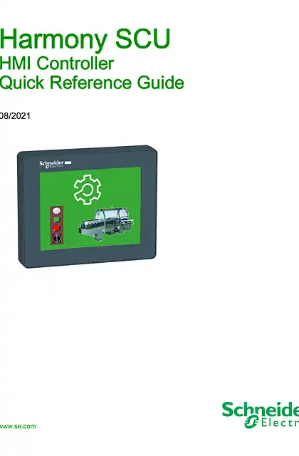 schneider施耐德Harmony SCU - HMI Controller_ 快速参考指南